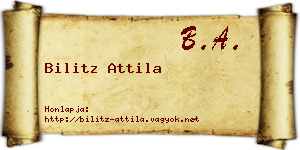 Bilitz Attila névjegykártya