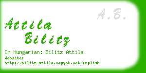 attila bilitz business card